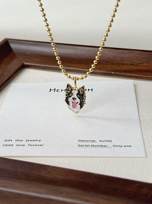 Custom Pet Portrait Pendant — Hand-Painted Enamel